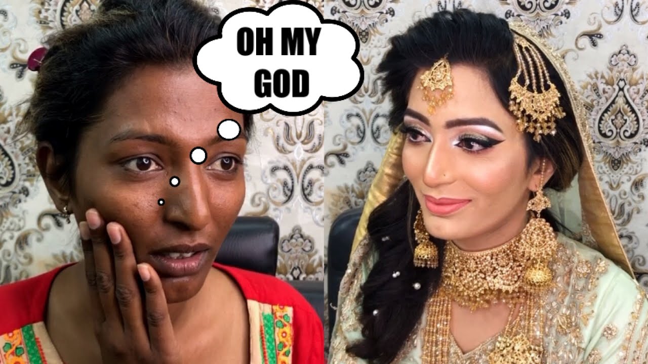 What a magical makeup transformation 🔥😳 bridal makeup on dark skin
