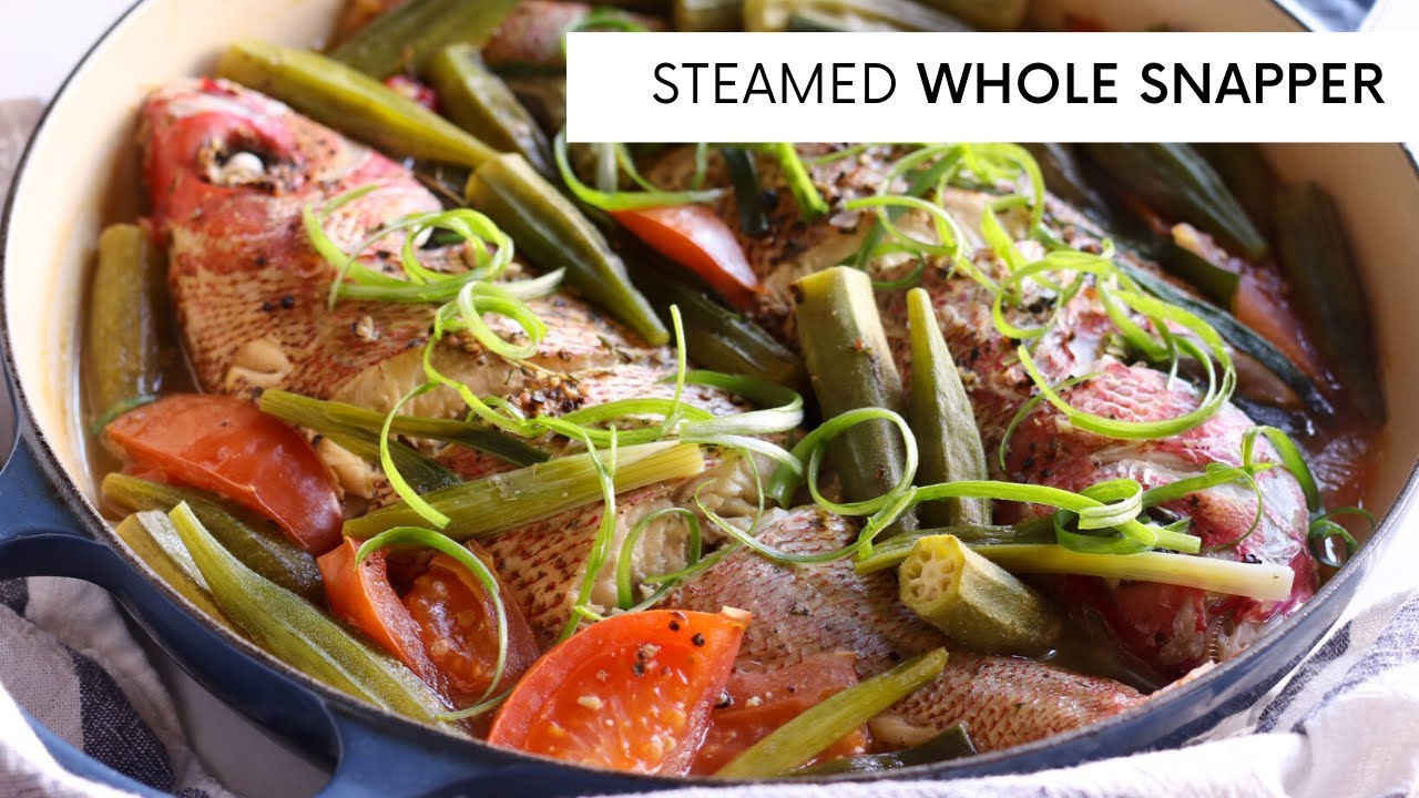 STEAMED SNAPPER | HEALTHY RECIPE | CARIBBEAN STEAMED FISH