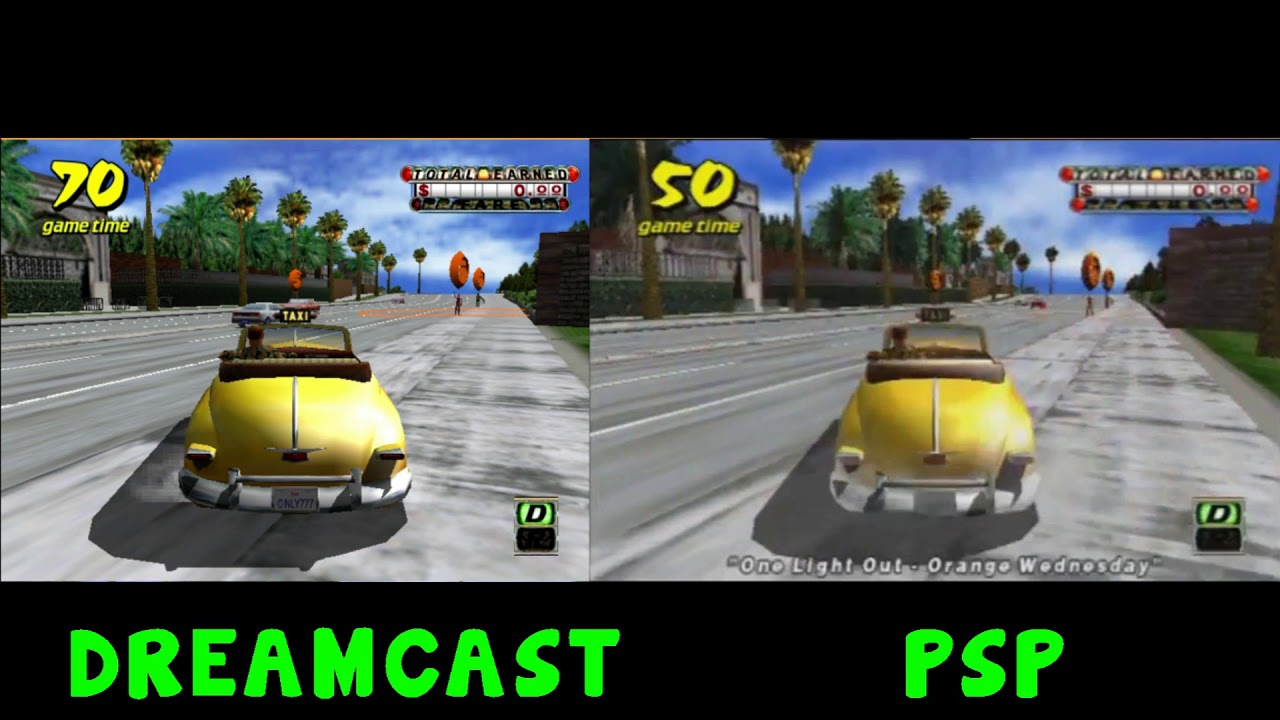 Crazy Taxi - PSP vs.  Dreamcast