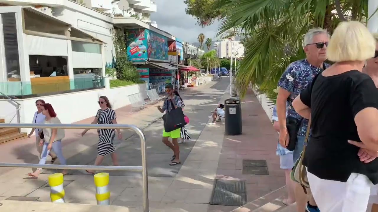 🇪🇸Magaluf promenade walking during September visit #majorca #traveldestinations #mallorca