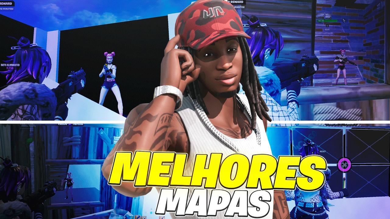 OS MELHORES MAPAS DE TREINO DO FORTNITE EM 2026! 🎯 (MIRA + EDIÇÃO)