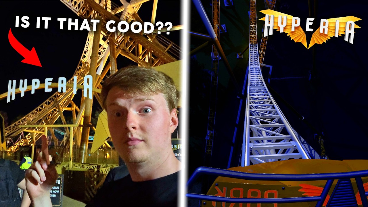 Is Hyperia at NIGHT Really THAT Good?? - Thorpe Park Vlog