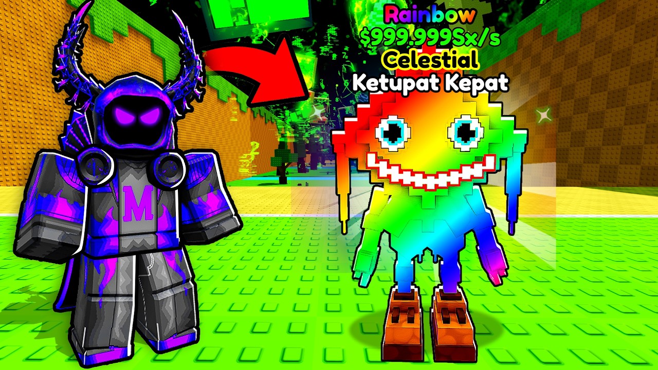 Я впервые в истории разблокировал Радужного Кетупата в игре Kick a Lucky Block!