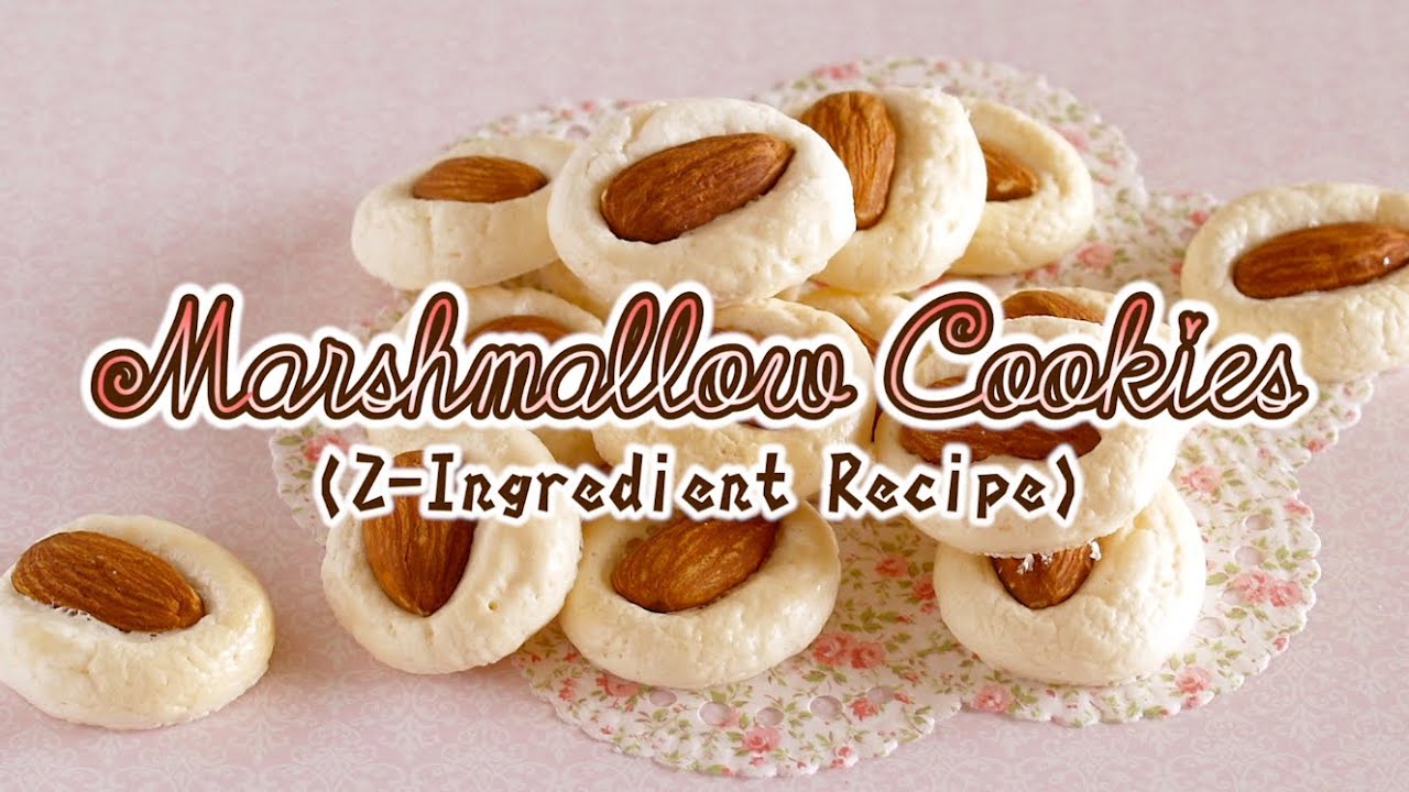 Crispy Marshmallow Cookies (2-Ingredient Recipe) 材料2つだけ♪さくさくマシュマロクッキー - OCHIKERON - CREATE EAT HAPPY