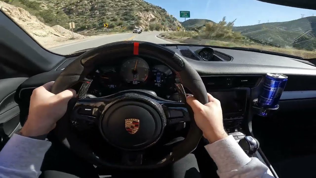 *POV* PORSCHE 911 GT3 DRIVING AT ANGELES CREST HIGHWAY (TUNNEL MIDWAY WITH LOUD TITANIUM EXHAUST)