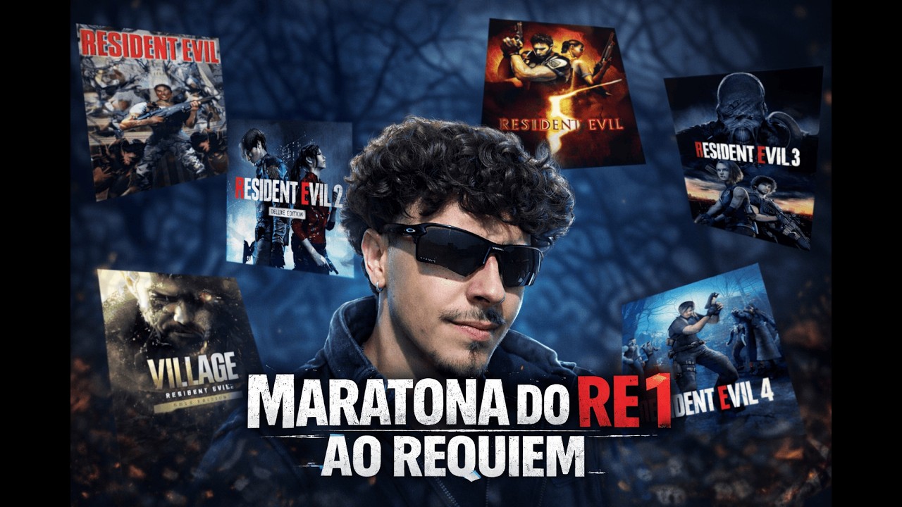 MARATONA de RE do 1 ao 9 - Live Ate ZERAR RE5 - primeira vez jogando