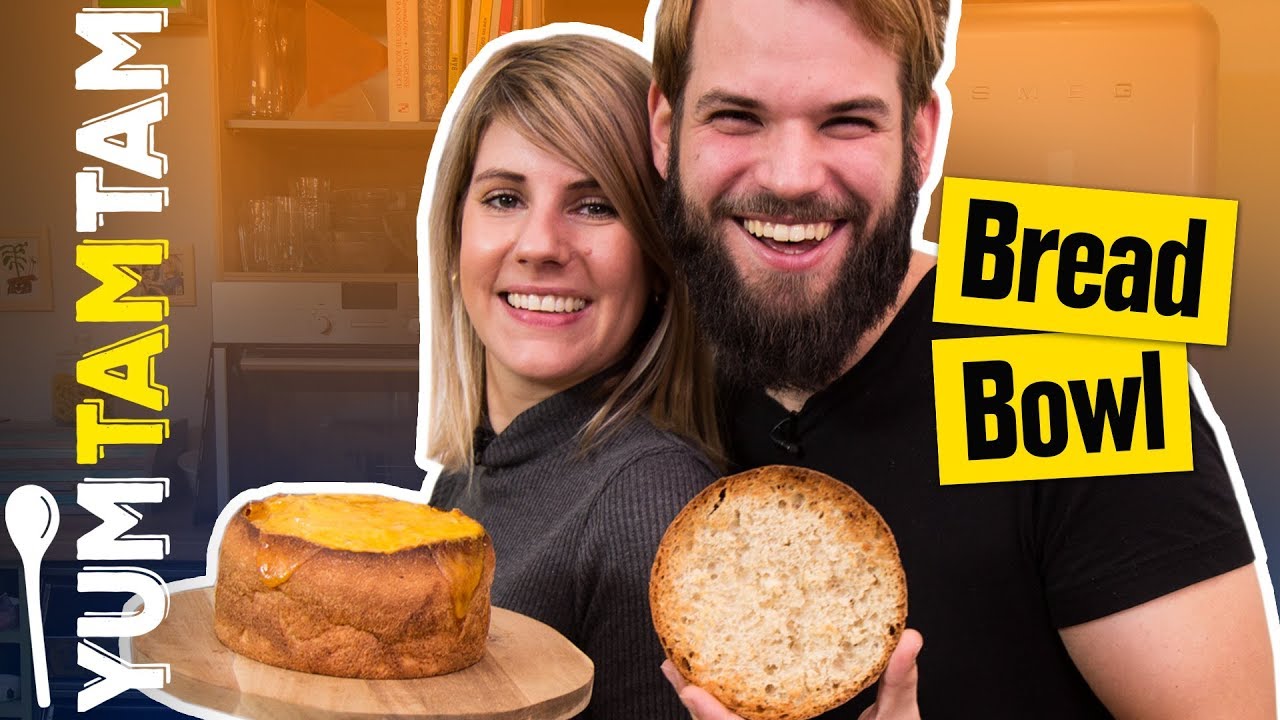 SUPPE IM BROT? // Bread Bowl mit Champignons, Lauch & Cheddar // #yumtamtam