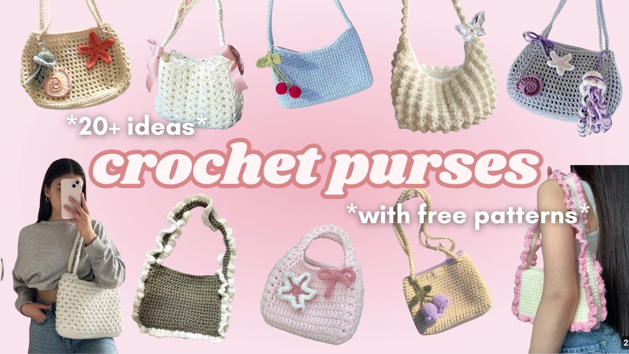 20+ Purse crochet ideas *with FREE patterns*