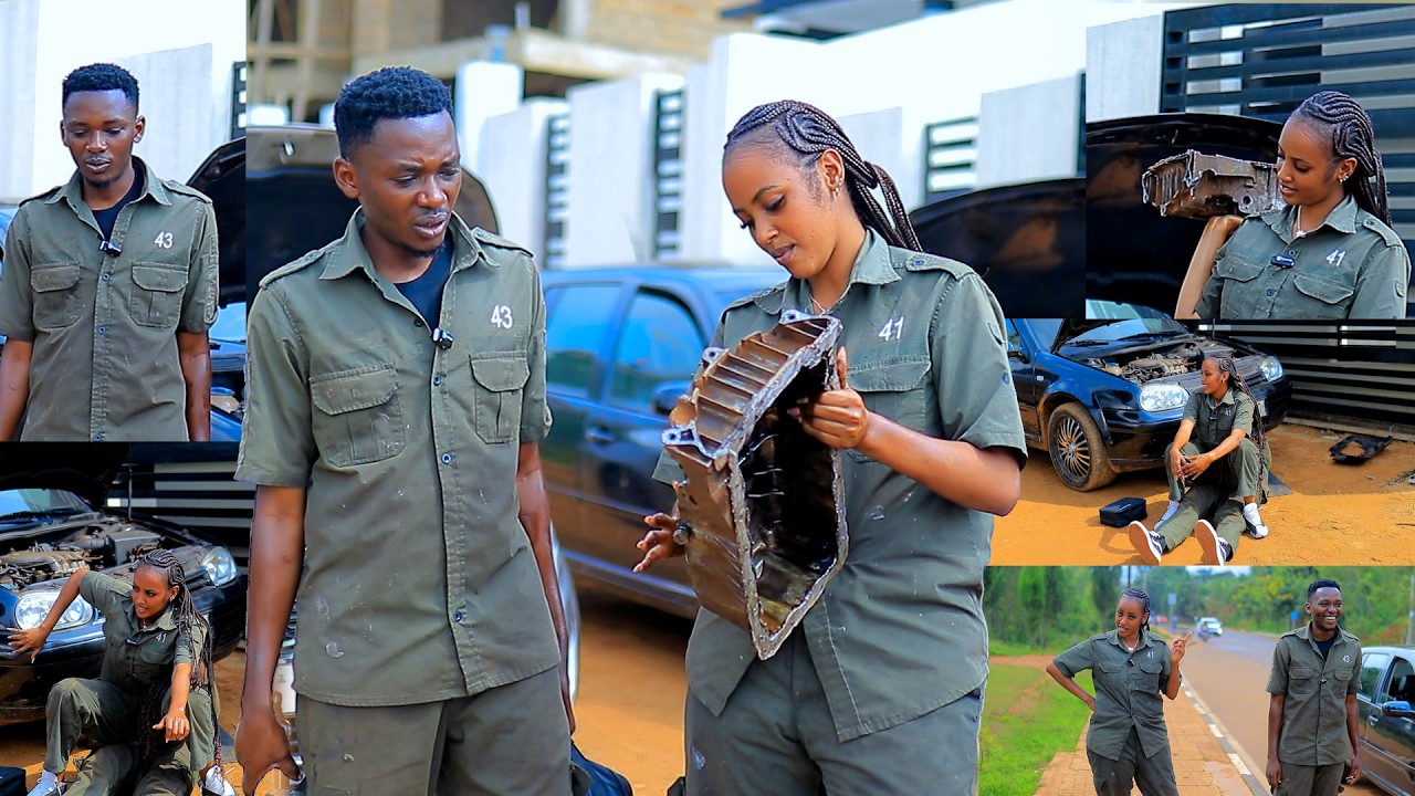 Lynda noneho asanze umugabo we mwigaraje ryimodoka akoze amwicaye hejuru ariye ibiraha byabakanishi