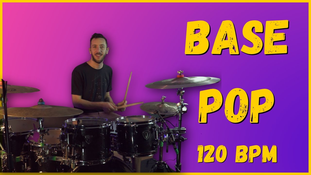 BASE de BATERÍA para IMPROVISAR POP 120 bpm 🥁