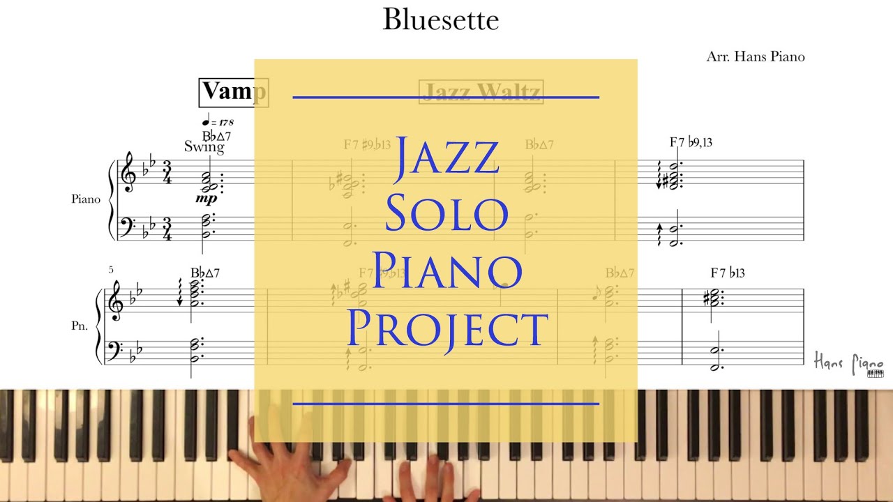 Bluesette/ Jazz Solo Piano Project / download for free transcription/ arr.HansPiano /무료악보