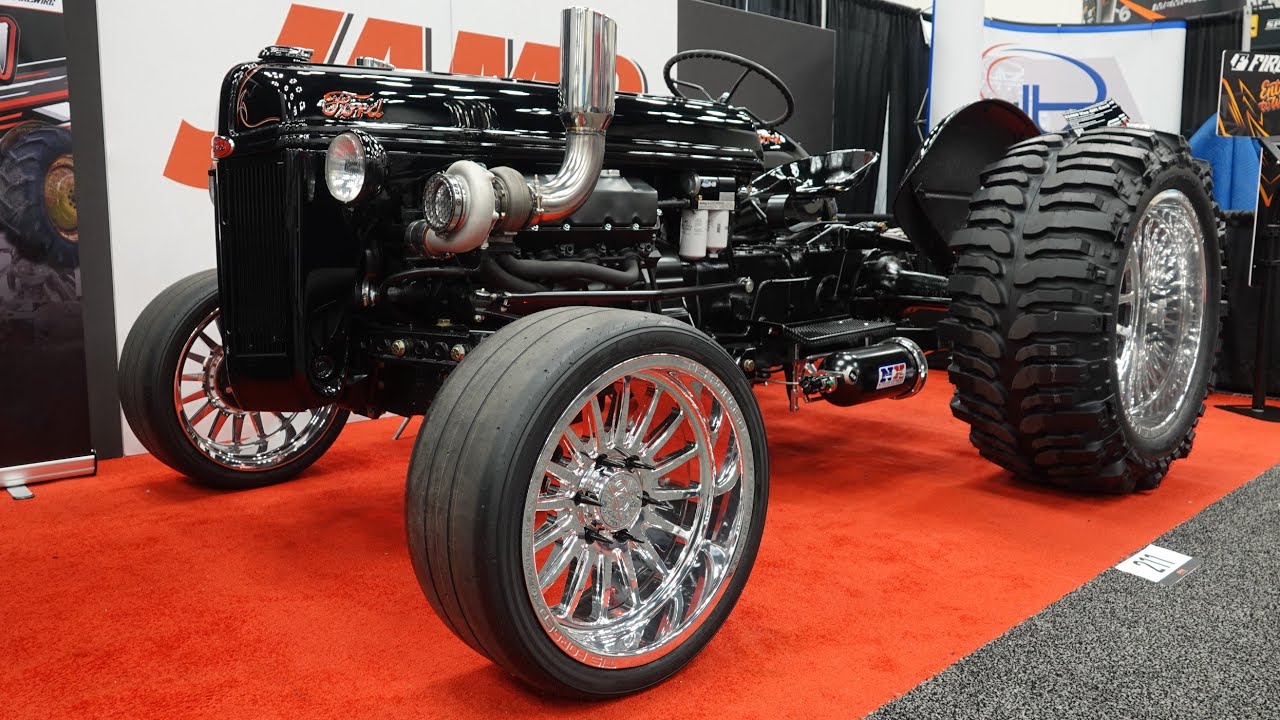7.3 Powerstroke swapped Ford 8n tractor on Nitrous and Forged Wheels. known as 