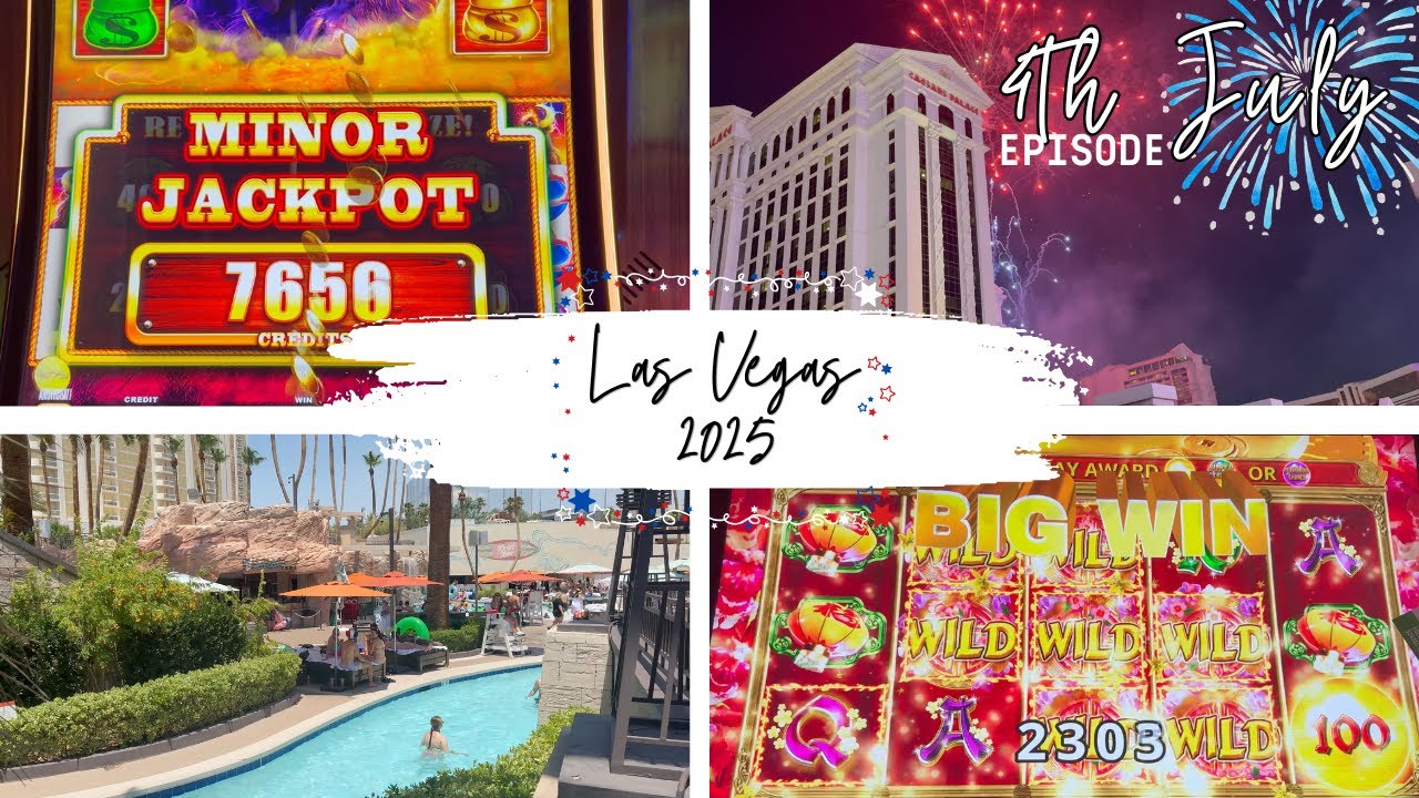 Летняя поездка в Лас-Вегас — день 18 | УДАЧНОЕ 4 июля! | Бассейн MGM Grand | Остров Эллис | Видео...