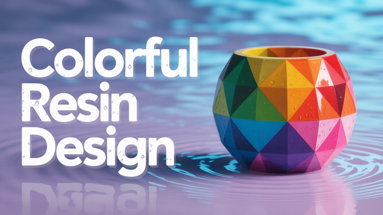 473| Stunning Resin Jar: A Bright Explosion Of Colors!
