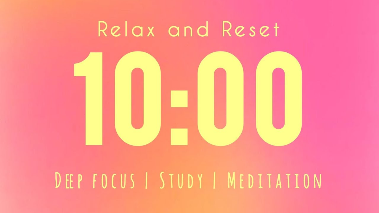 10 Minute Silent Timer | Yellow Pink Ombre Aura 🌸 | Soft Focus, Calm Mind, Aesthetic Study Break