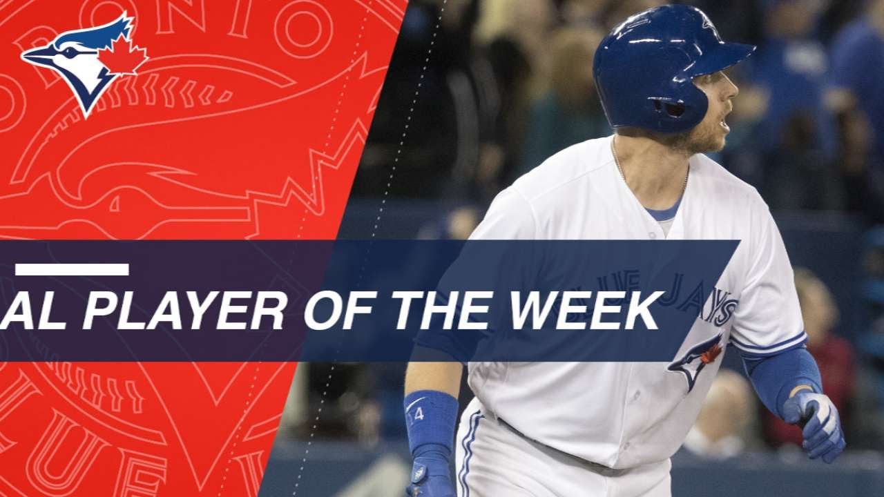 Smoak wins first AL Player of the Week