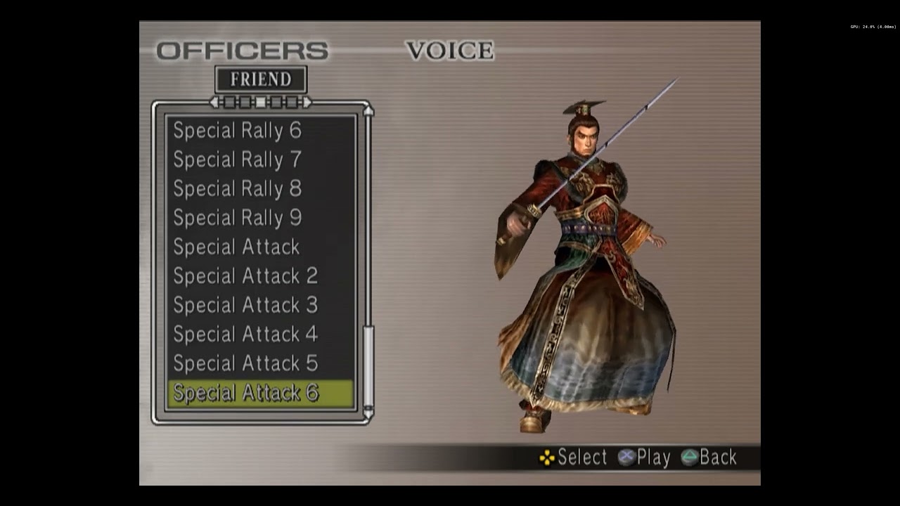 Dynasty Warriors 4 Empires - Sun Quan Voice Gallery
