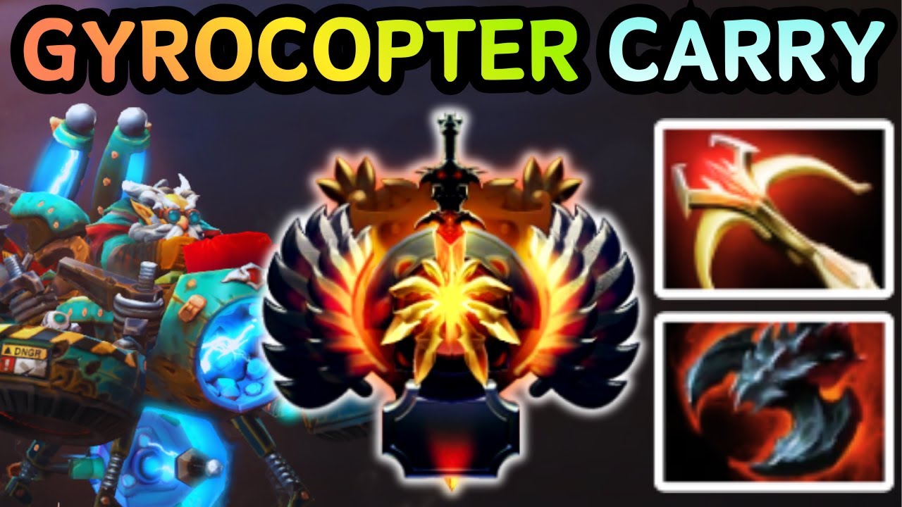 🔥 GYROCOPTER CARRY DAMAGE HITS EVERYONE | DOTA 2 GAMEPLAY 🔥