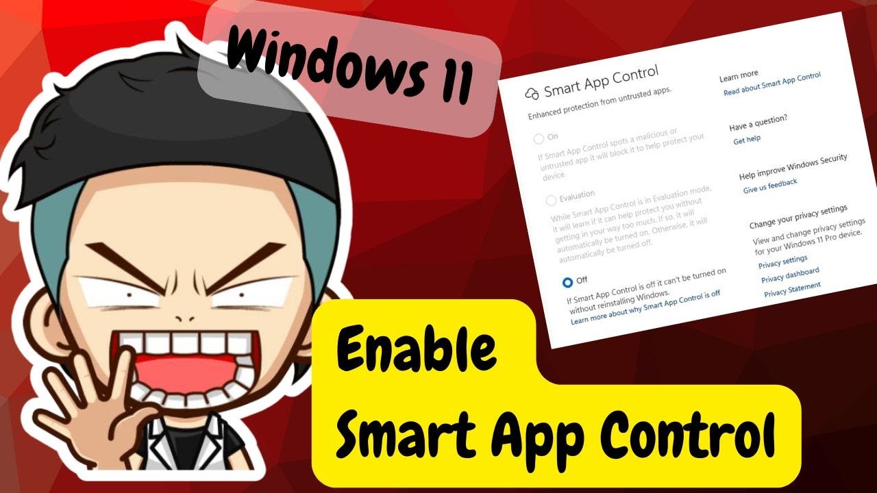 How to enable again Smart App Control in windows 11?