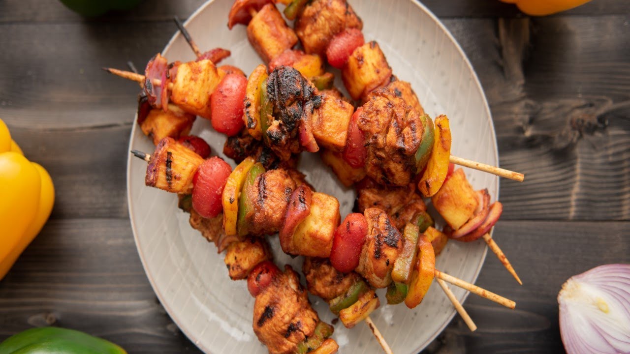 Grilled Chicken And Vegetable Kebabs Recipe