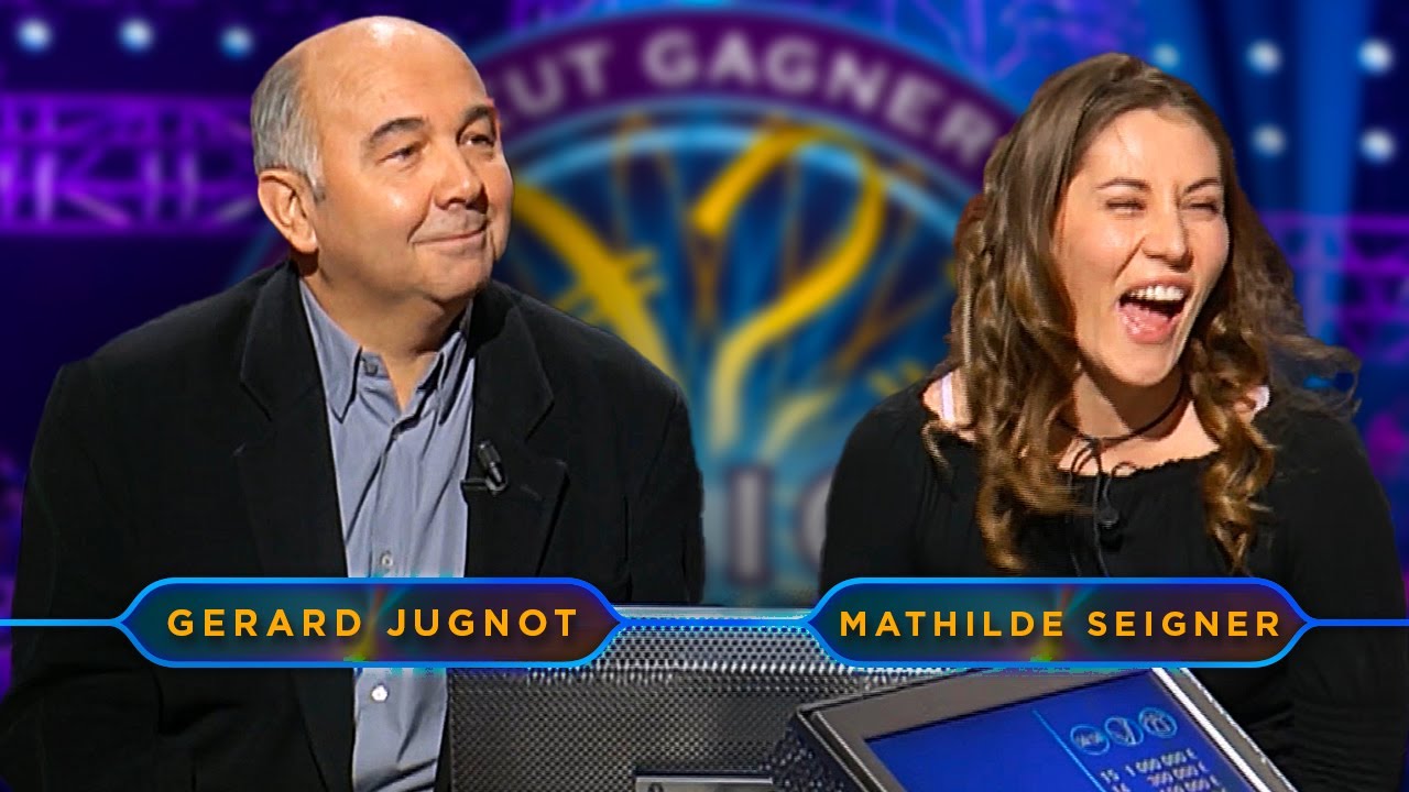 Mathilde Seigner & Gerard Jugnot | Pièces Jaunes | Qui Veut Gagner des Millions | P2 | 26-01-2002
