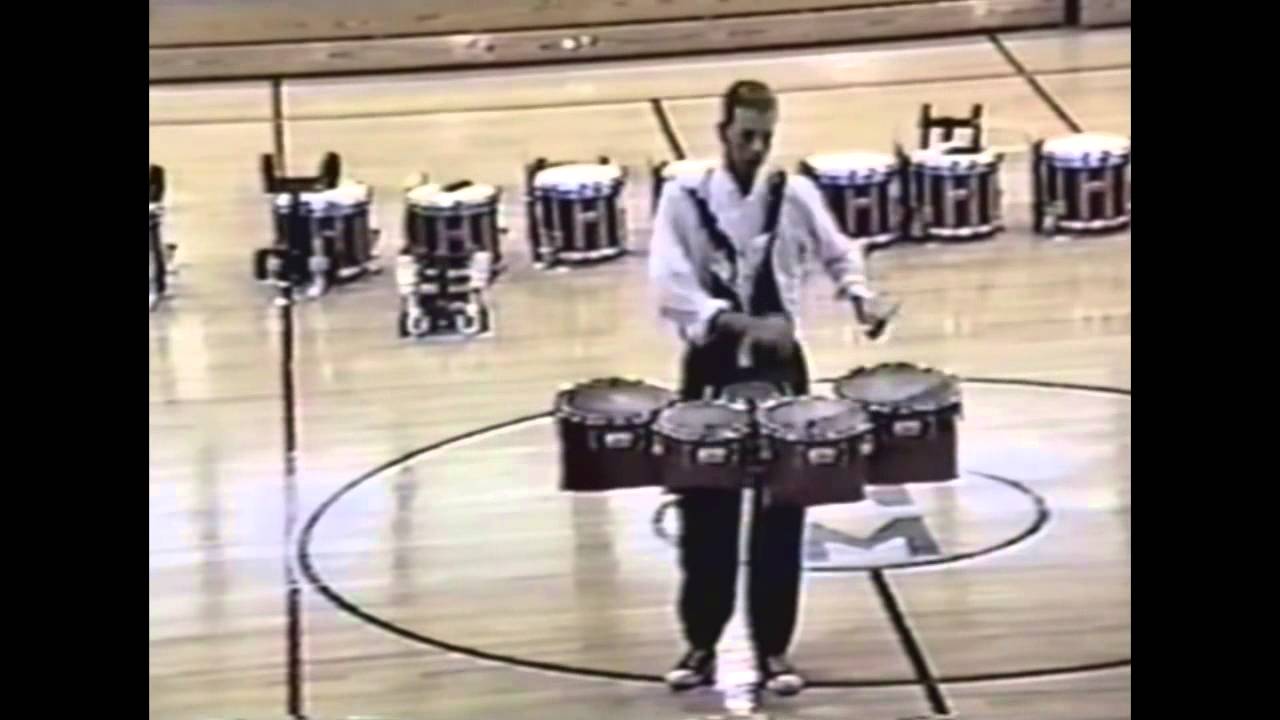 Bill Bachman 1996 PASIC quad solo -UNT drumline