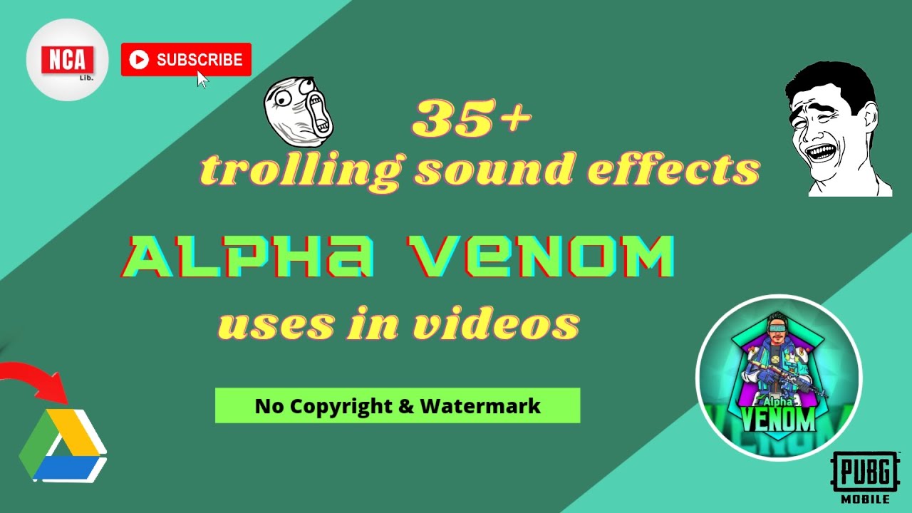 35+ trolling sound effects @AlphaVenom uses | Trolling sound effects NO COPYRIGHT© || NCA lib.