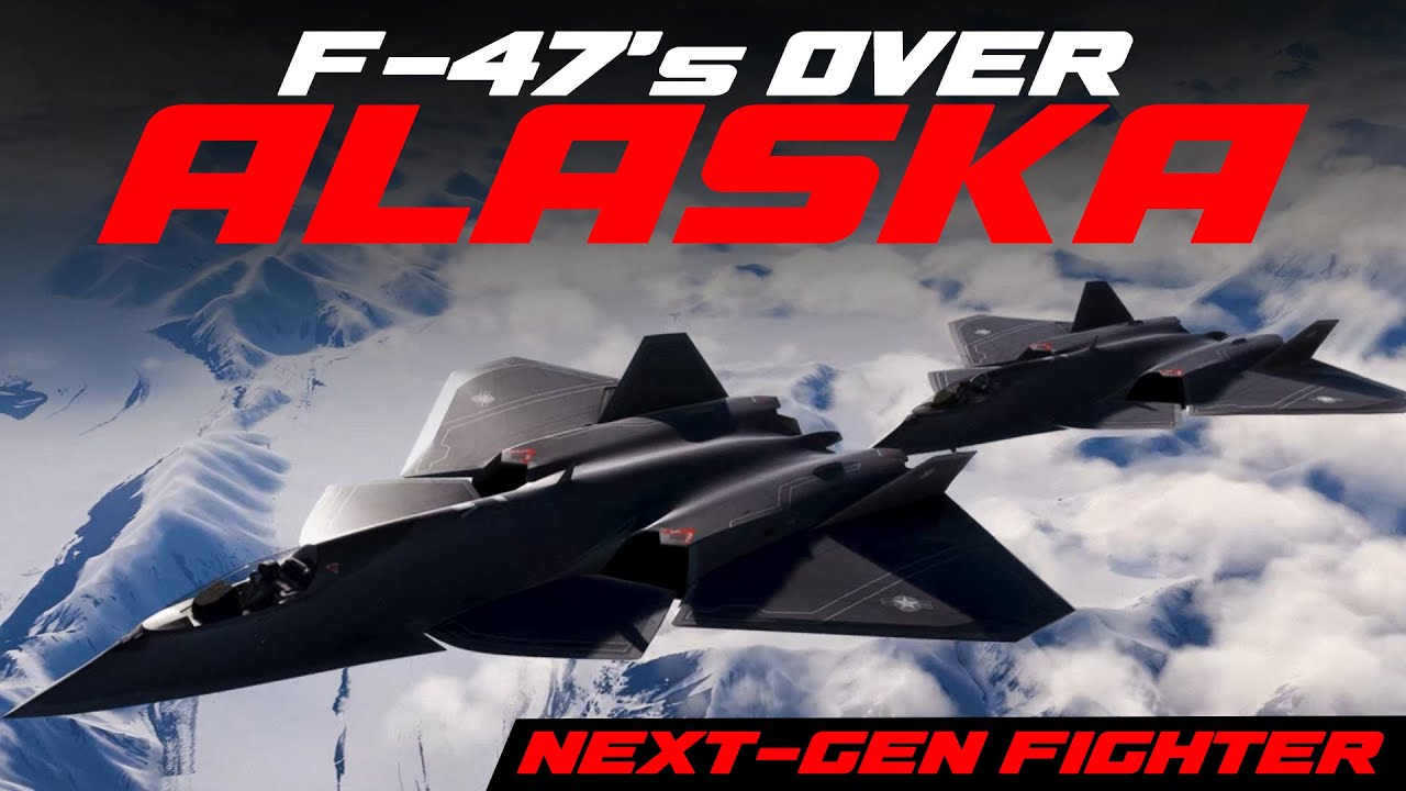 Истребители ВВС США F-47 NGAD патрулируют территорию вблизи границы Аляски и России, ноябрь 2025 ...