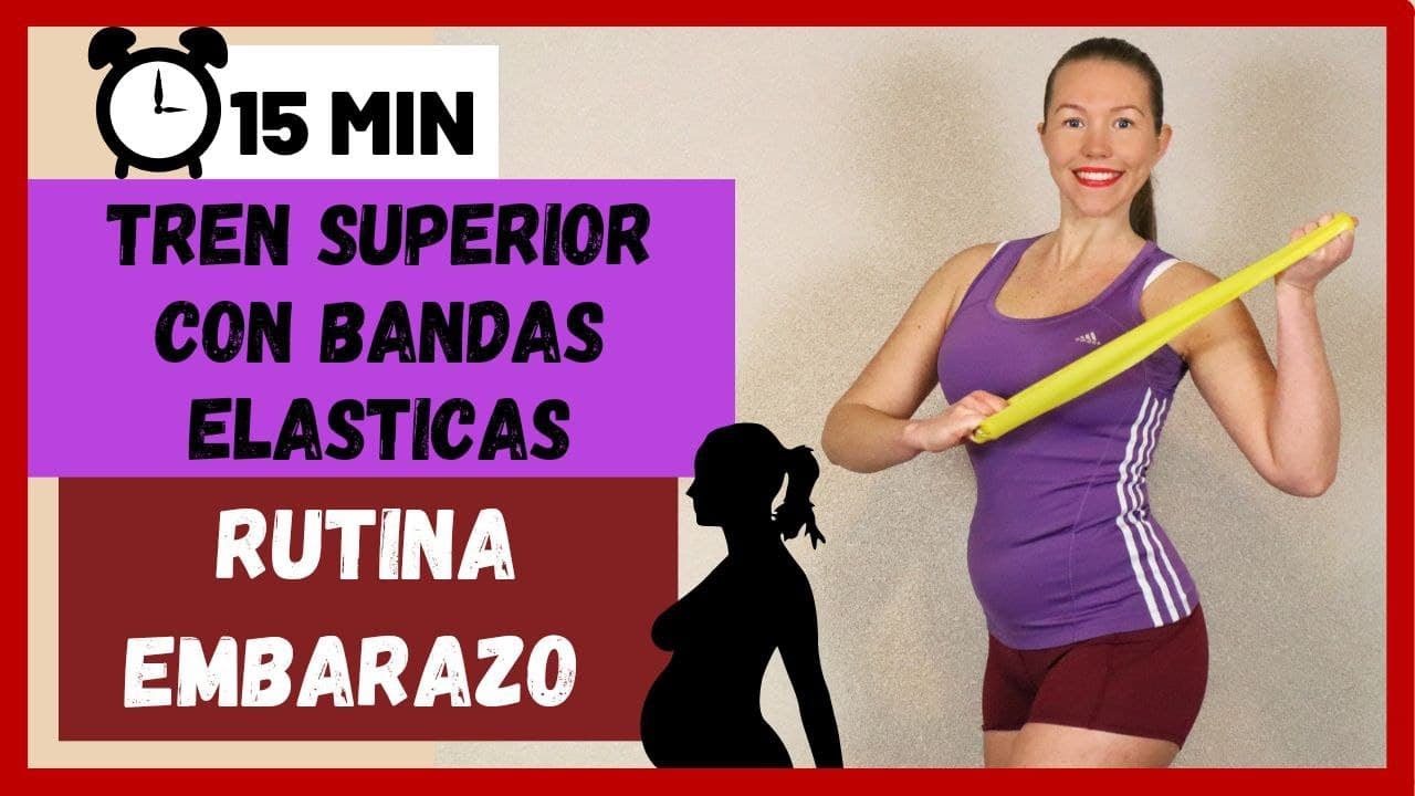 RUTINA EMBARAZADAS de HOMBROS, BRAZOS Y ESPALDA| 1º 2º 3ºTRIMESTRE |TREN SUPERIOR BANDAS ELÁSTICAS