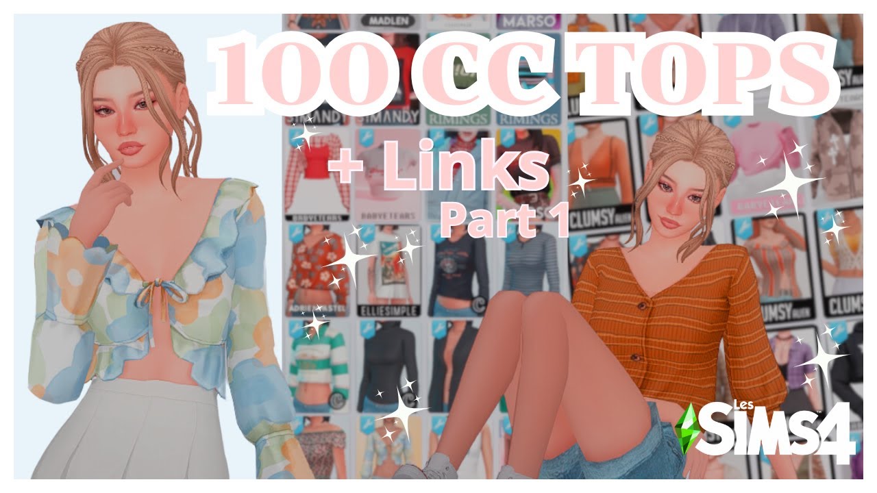 100 Female Top CC | Partie 1 | Sims 4
