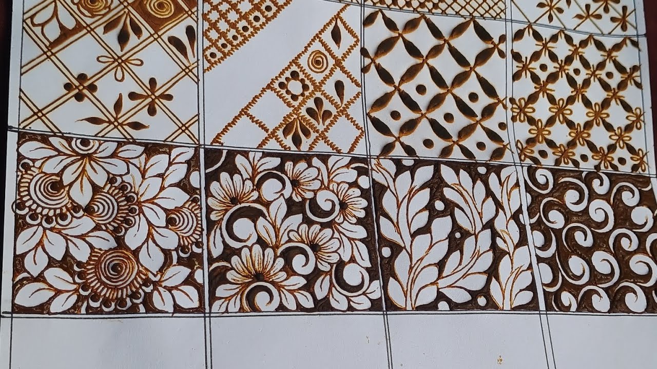 Learn free classes with @ip_mehndi_art. || bold design || cutwork filling || negetive filling