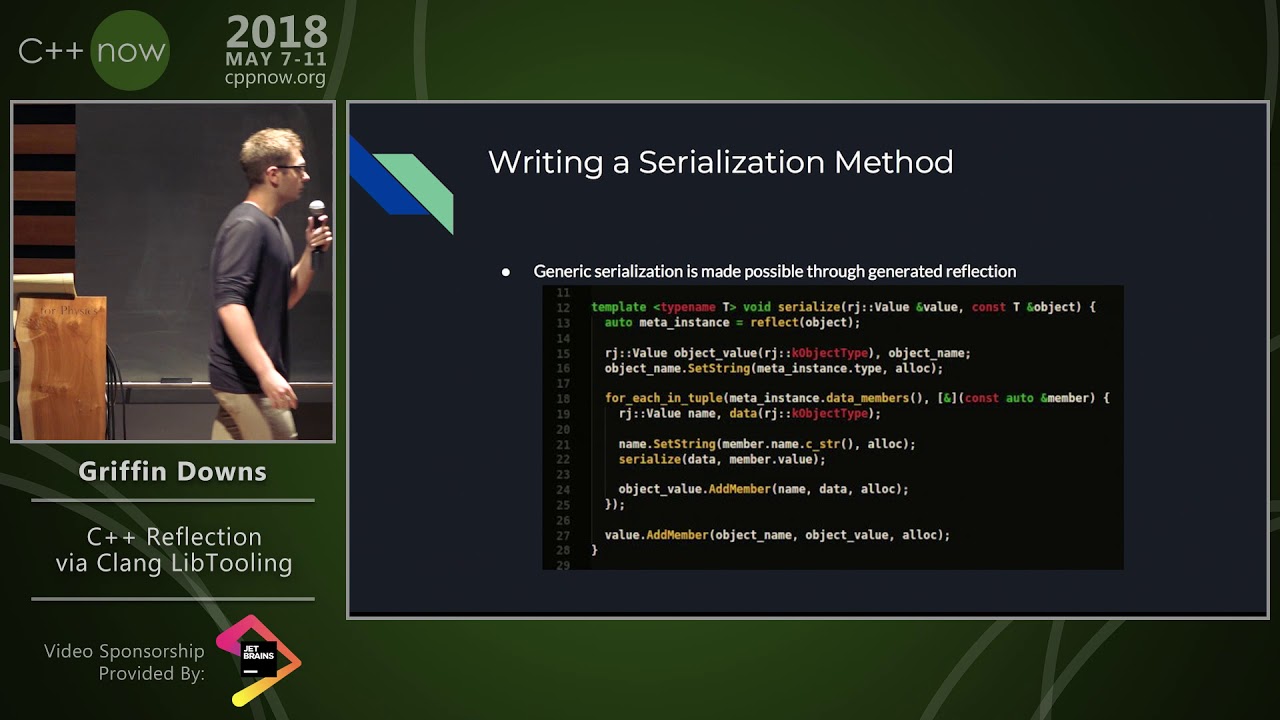 C++Now 2018: Griffin Downs “C++ Reflection via Clang LibTooling”