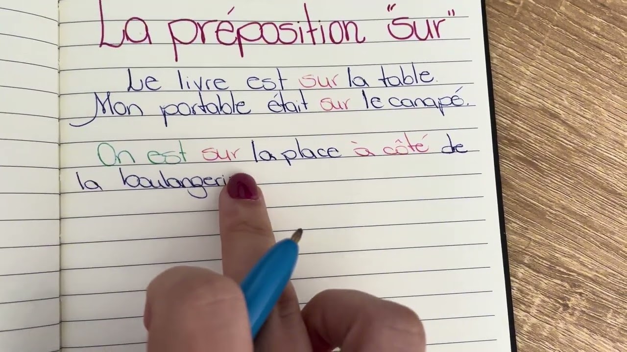 La préposition sur en français, son utilisation et des exemples