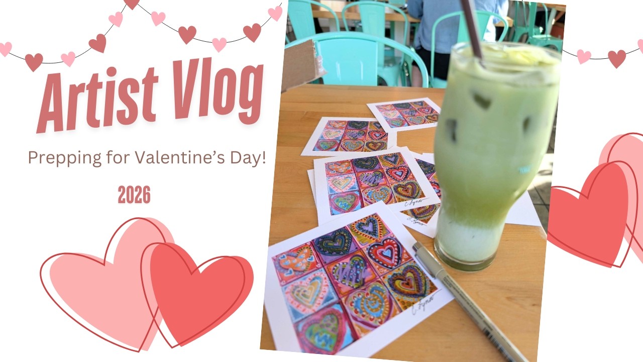 Art vlog, prepping for Valentines Day, so much too do!