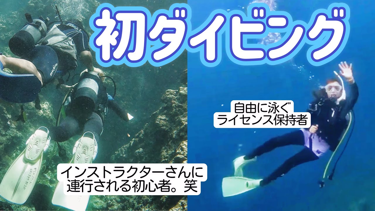 【恐怖×絶景】初ダイビング！青の洞窟に行こう！
