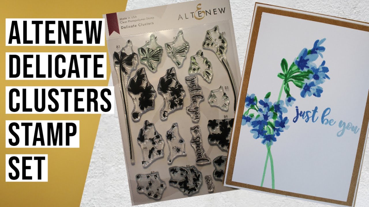ALTENEW DELICATE CLUSTERS STAMPS SET // Card Making How To // Layering Stamps