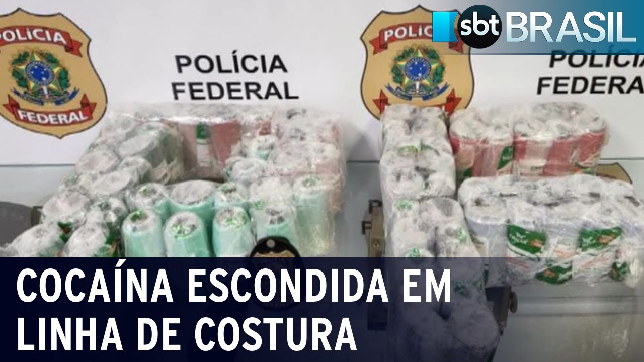 Droga escondida em carretéis de linha de costura | SBT Brasil (05/08/23)
