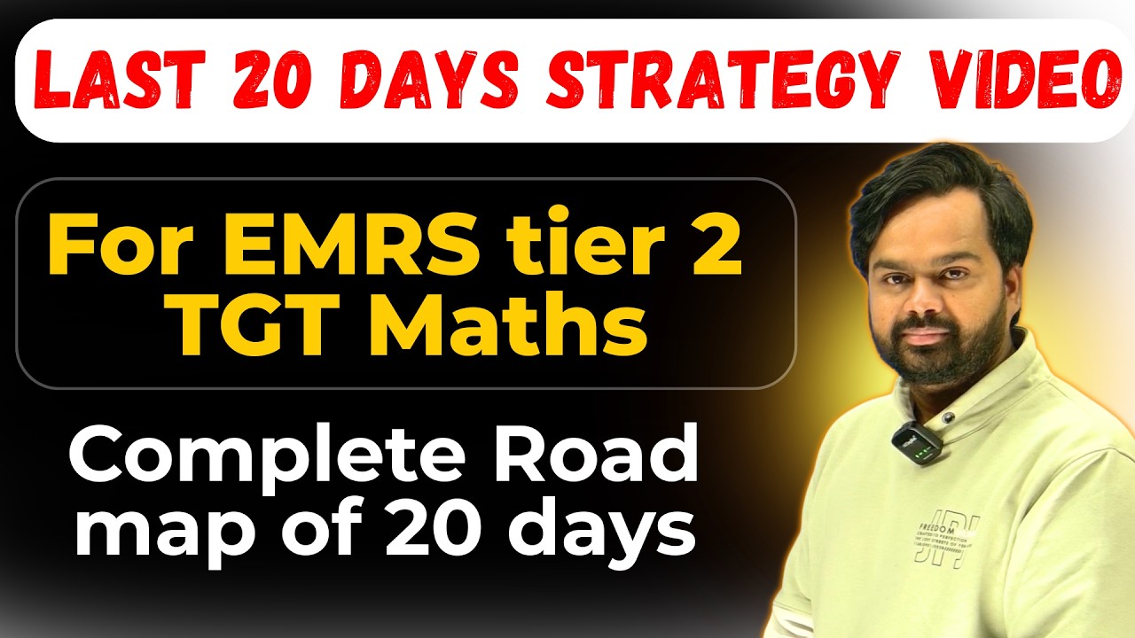 Last 20 Days Strategy For EMRS TGT Maths Tier 2 | Emrs Tier 2 TGT Maths Strategy by MasterSetu