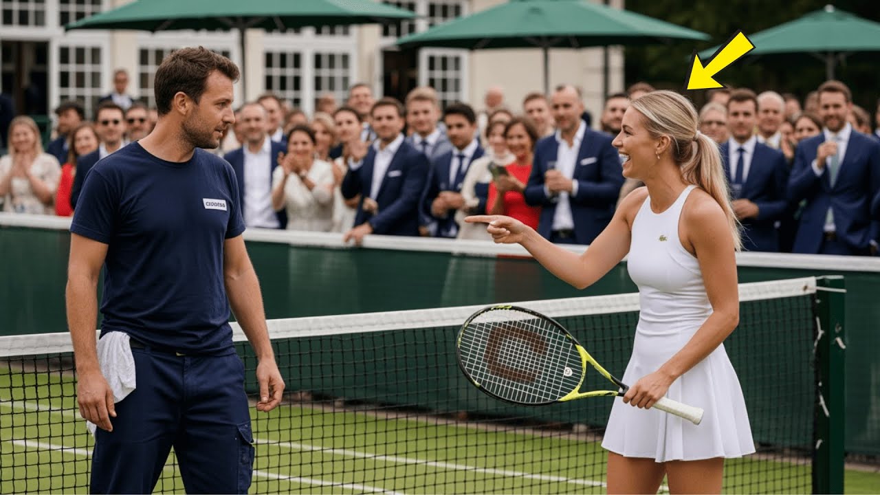 „SCHLAG MICH IM TENNIS, DANN HEIRATE ICH DICH“ Höhnte Der CEO Den Hausmeister — Die Menge Erstarrte