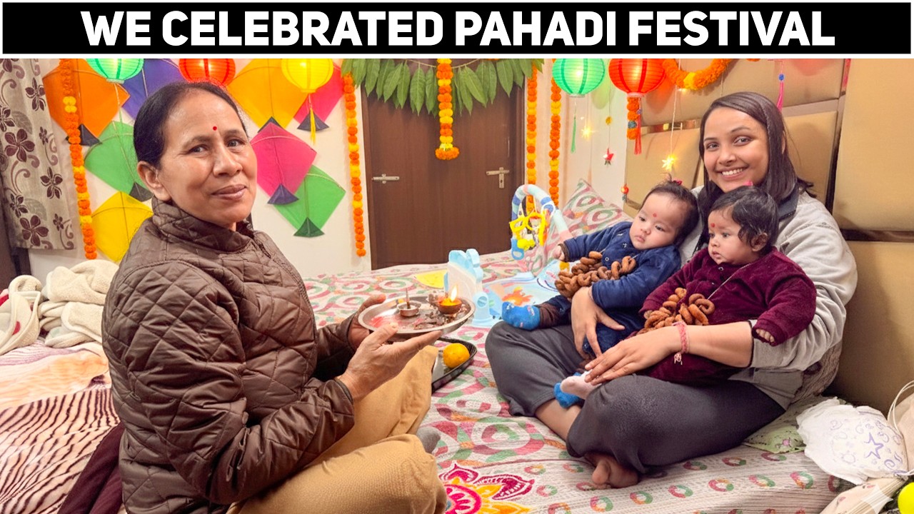 Pahadi Festival Manaya|  Pehli Baar Twins Ke Saath 😳❤️ | New Daily Vlog