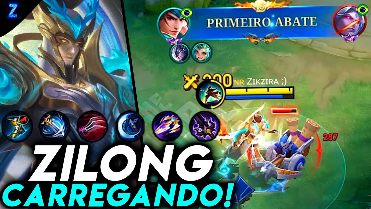 DESAFIO DO ZILONG META MÍTICO NA SELVA!! - ZILONG GAMEPLAY | Mobile Legends