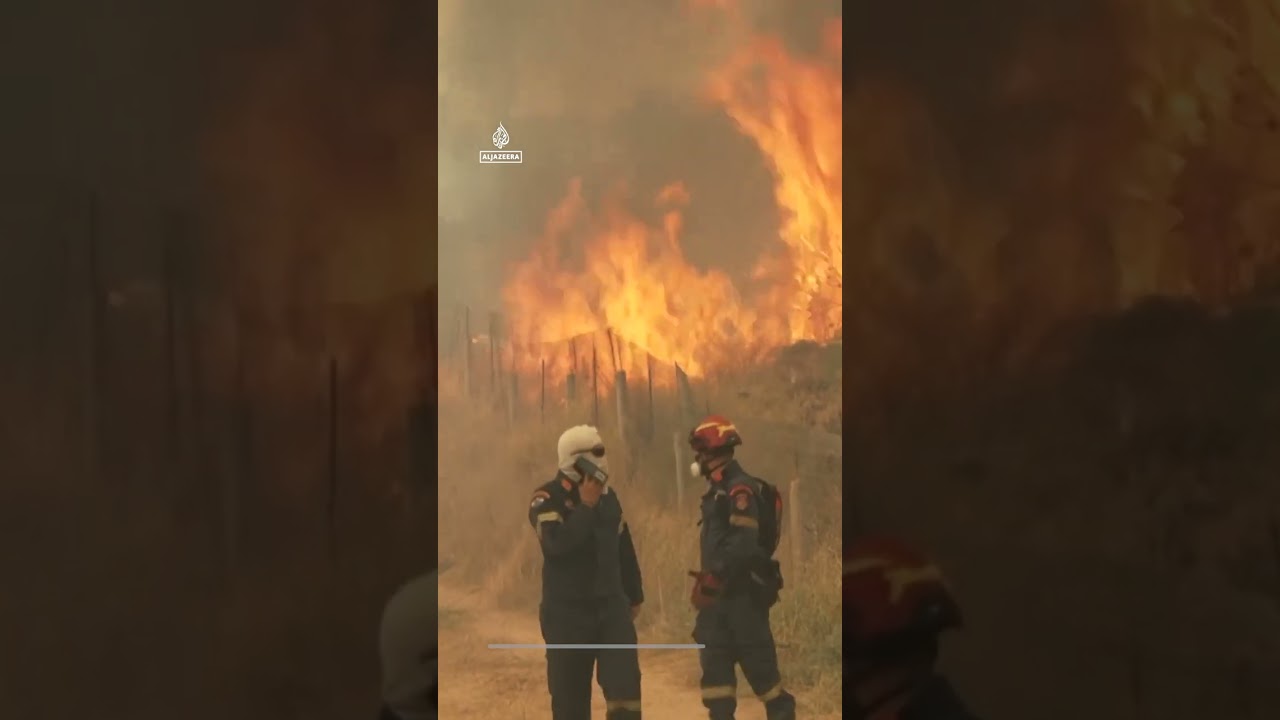 Two helicopters collide mid-air while tackling wildfires in Greece