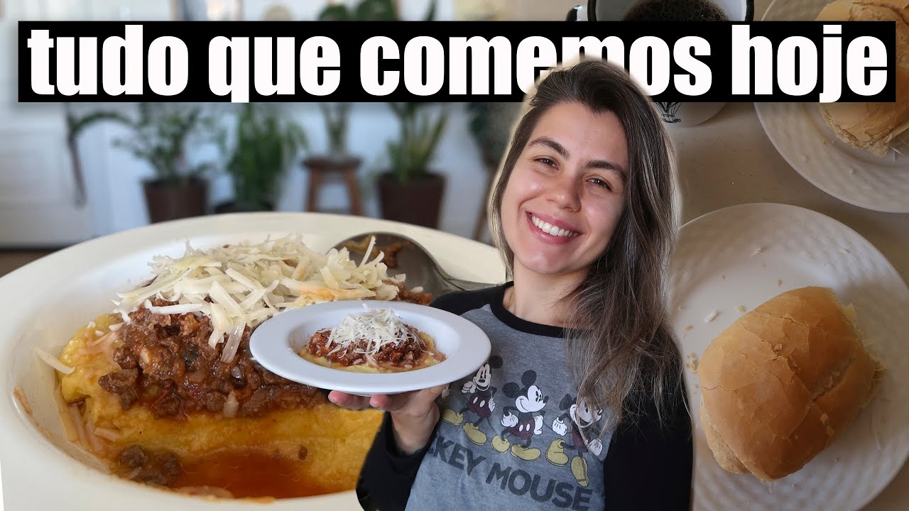 TUDO QUE COMEMOS EM UM DIA VEGANO | POLENTA CREMOSA COM RAGU | TNM Vegg