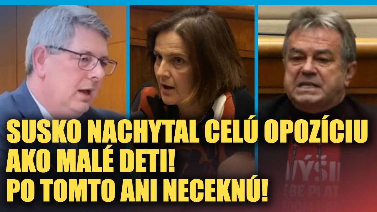 Susko v parlamente NACHYTAL Kol&iacute;kov&uacute;, Pročka &Scaron;eligu ako mal&eacute; deti, PO TOMTO ani necekn&uacute;