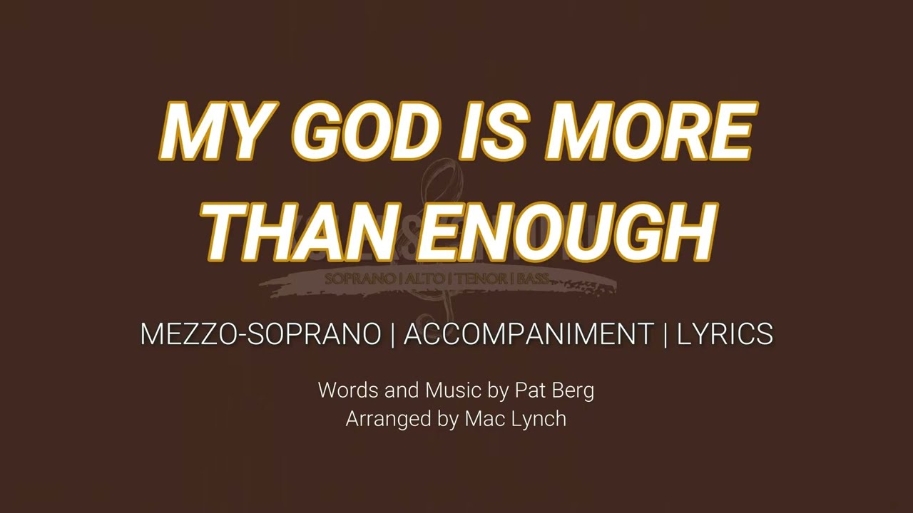 My God Is More Than Enough | Mezzo-soprano | Vocal Guide by Sis. Mercy Luna Tom