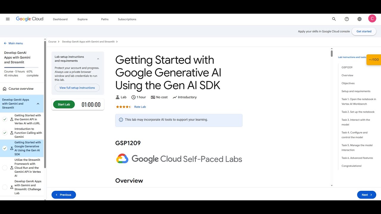 📌Hack2Skill:Getting Started with Google Generative AI Using the Gen AI SDK |Gen AI Program by Google