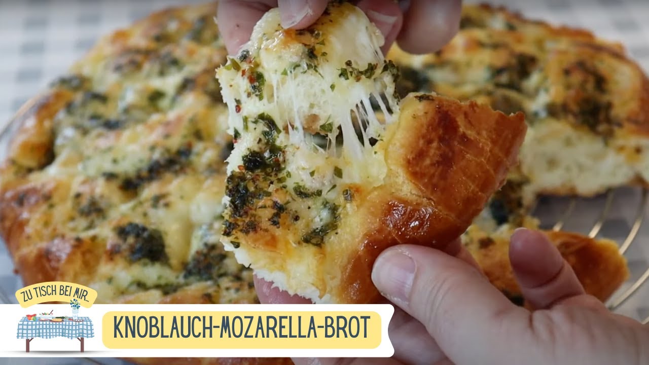 Unglaublich LECKER‼️KNOBLAUCH-MOZARELLA-BROT💯Partybrot/Zupfbrot✅