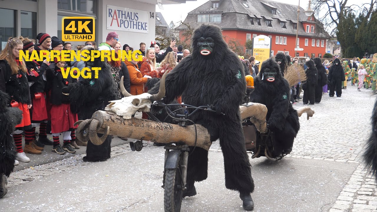 Fasnet Umzug in Vogt Teil 2, Narrensprung