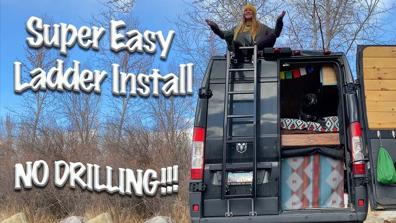 Super Easy Ladder Install - RAM Promaster Ladder by Prime Design #vanlife #vanupgrades #promaster
