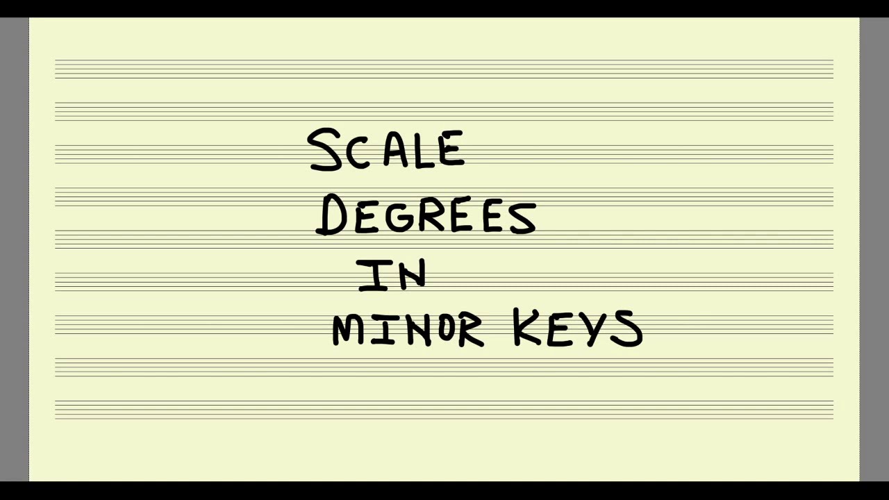 Scale Degrees In Minor Keys